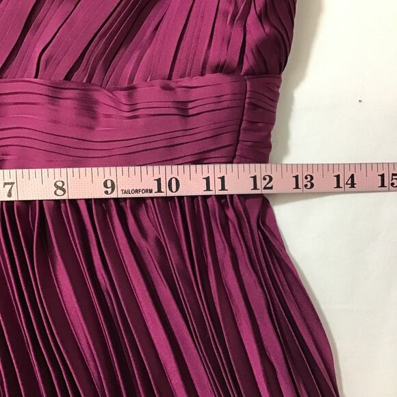 LULU'S SZ XS Purple Radiant Affair Pleated One-Shoulder Maxi Dress NEW B122 - Picture 6 of 10